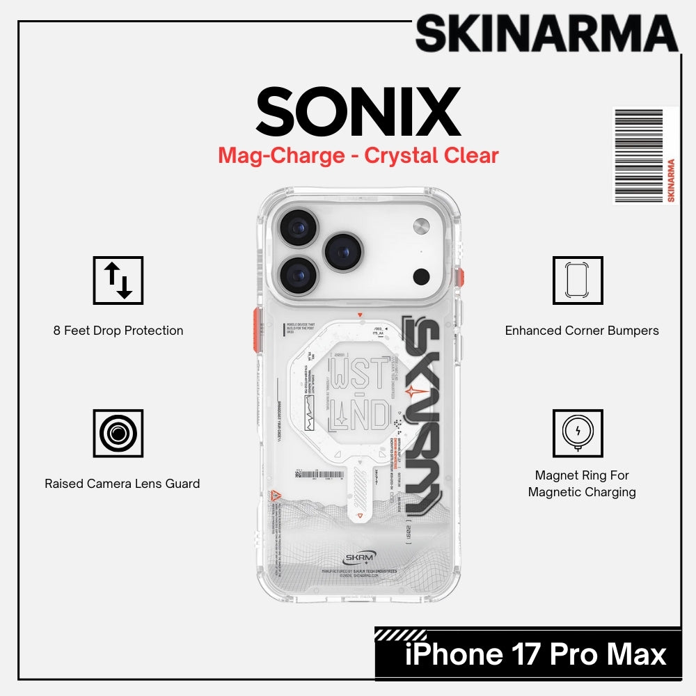 Skinarma - Sonix Magsafe Case For iPhone 17 Pro Max - Crystal Clear