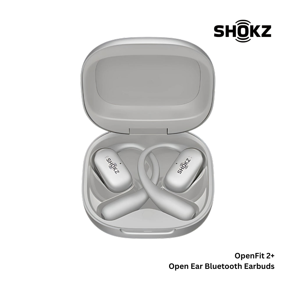SHOKZ - OPENFIT 2+ Open Ear Bluetooth Earbuds - Grey