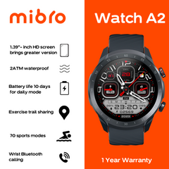 Mibro - Watch A2 Sporty Smart Watch - Black