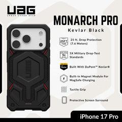 UAG - Monarch Pro Kevlar Case For iPhone 17 Pro - Kevlar Black