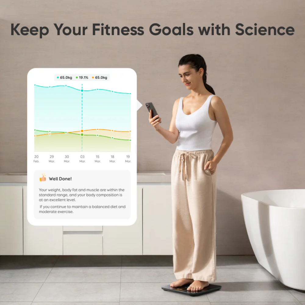 ANKER - EUFY P3 Bluetooth Smart Body Scale - Black