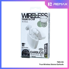 REMAX - TWS-06 Bluetooth Wireless Earbuds - White
