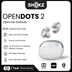 SHOKZ - OpenDots 2 Open Earbuds - Grey
