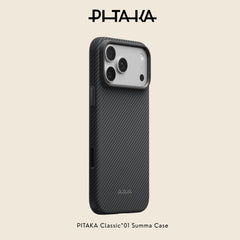 PITAKA - Classic 01 Summa Case For iPhone 18 Pro Max - Black/Grey
