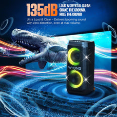 W-KING - T12 270W RMS With Subwoofer Bass Powerful Bluetooth Party Speaker