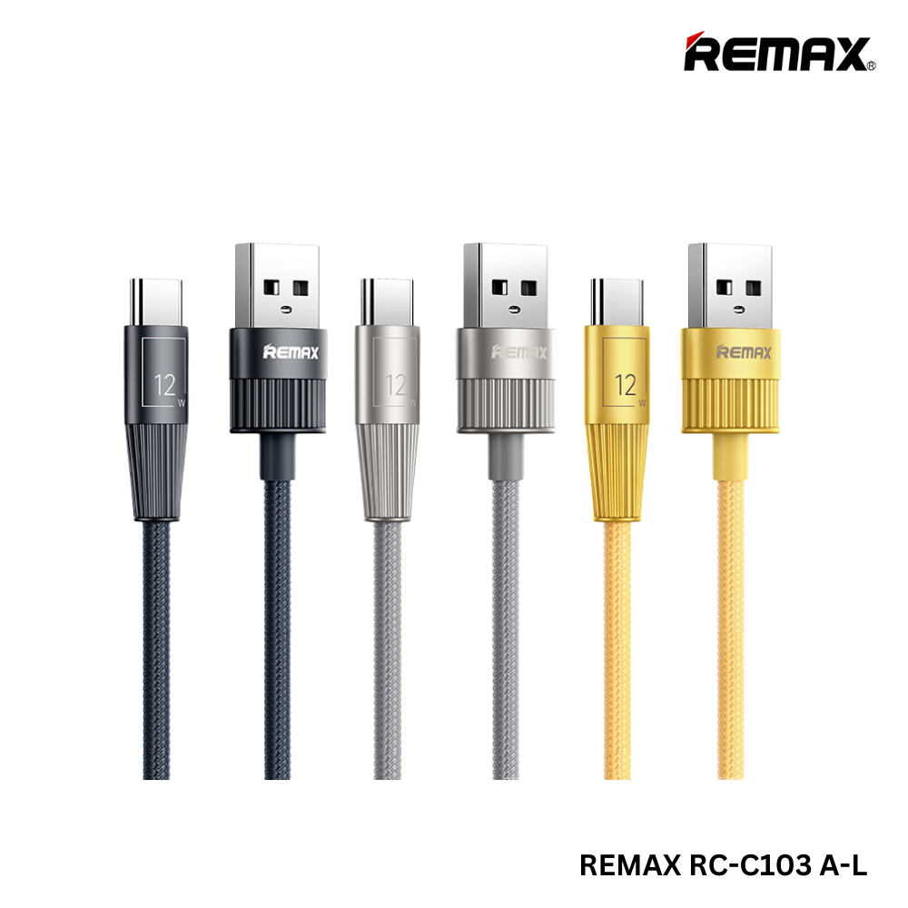 REMAX RC-C102i Infinity Series 2.4A Zinc Alloy Braided Fast Charging Data Cable For iPhone (1.2M)
