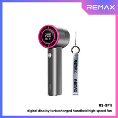 REMAX - RS-SF11 Digital Display Turbocharged Portable Handheld High-Speed Fan - Purple