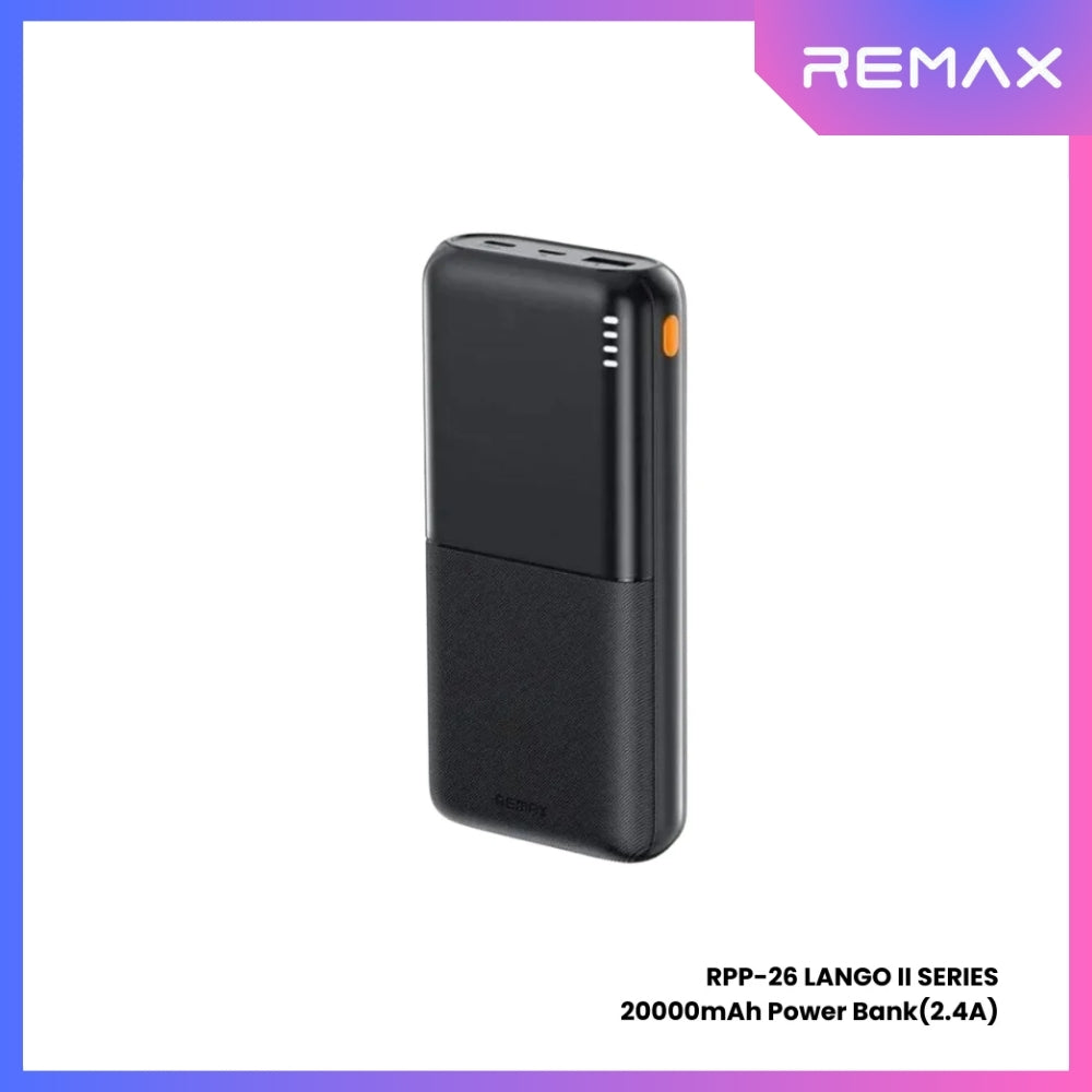 REMAX RPP-26 Lango 2 Series 20000mAh Fast Charging Power Bank(2.4A) - Black