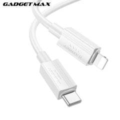 GADGET MAX - GX27 C-L TPE Series Type-C To Lightning Fast Charging Data Cable (27W) - White