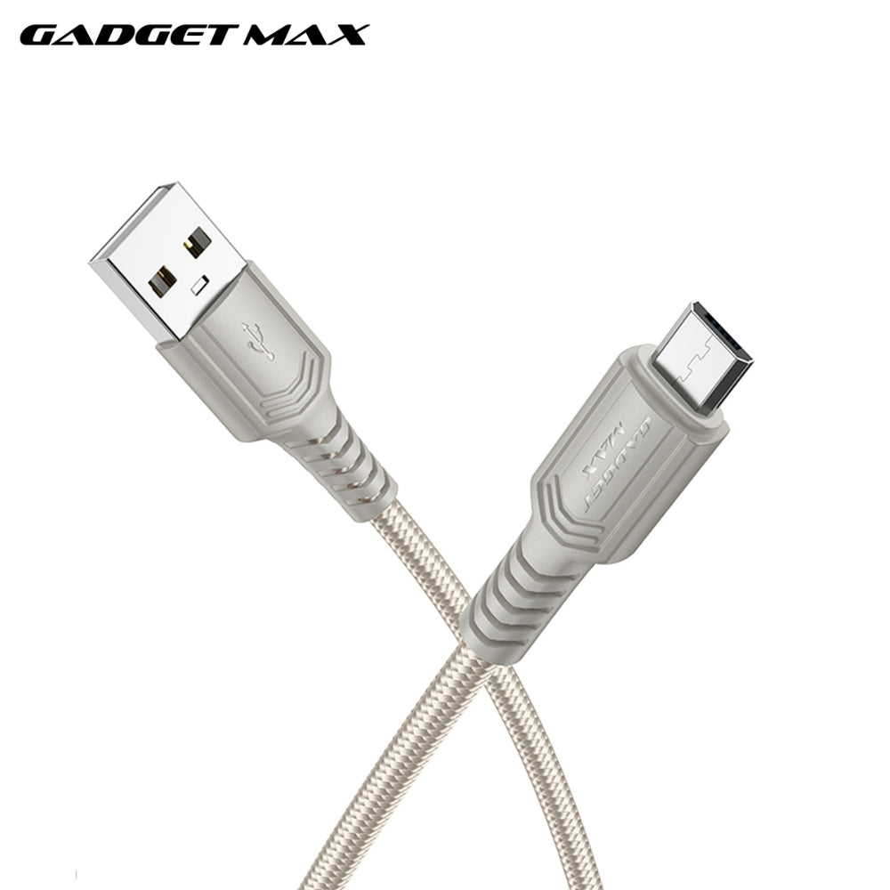 GADGET MAX - GX29 Woven Series USB To Micro Charging Data Cable (2.4A) - Grey