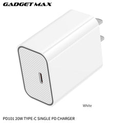 GADGET MAX - PD101 20W PD Type- C Charger - White