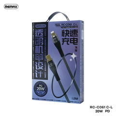 REMAX RC-C061 C-L EXPLORE SERIES 20W CYBERPUNK PD FAST CHARGING DATA CABLE TYPE-C TO IPH