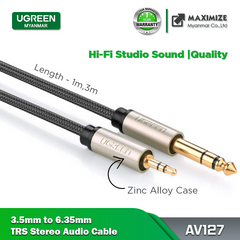 UGREEN AV127 3.5MM TO 6.35MM TRS STEREO AUDIO CABLE (3M)