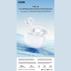 REMAX - TWS-06 Bluetooth Wireless Earbuds - White