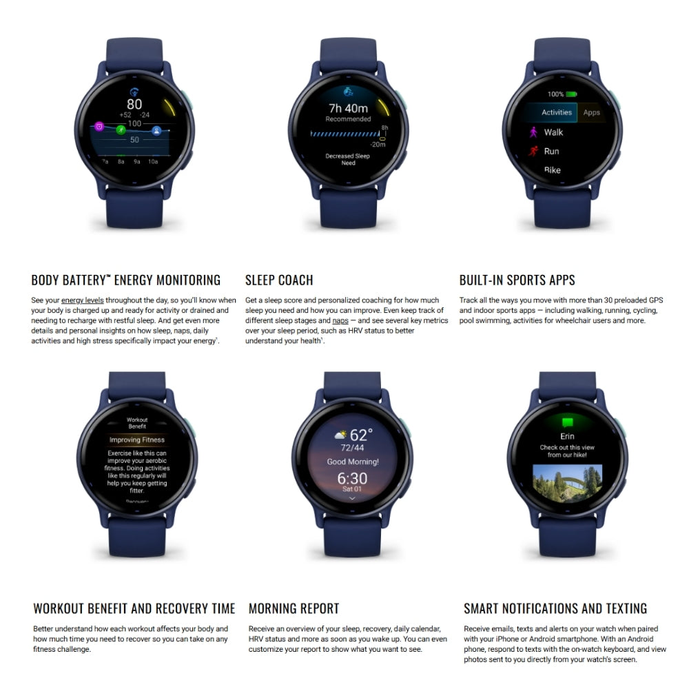 GARMIN - Vívoactive® 5 Smart Watch | Black