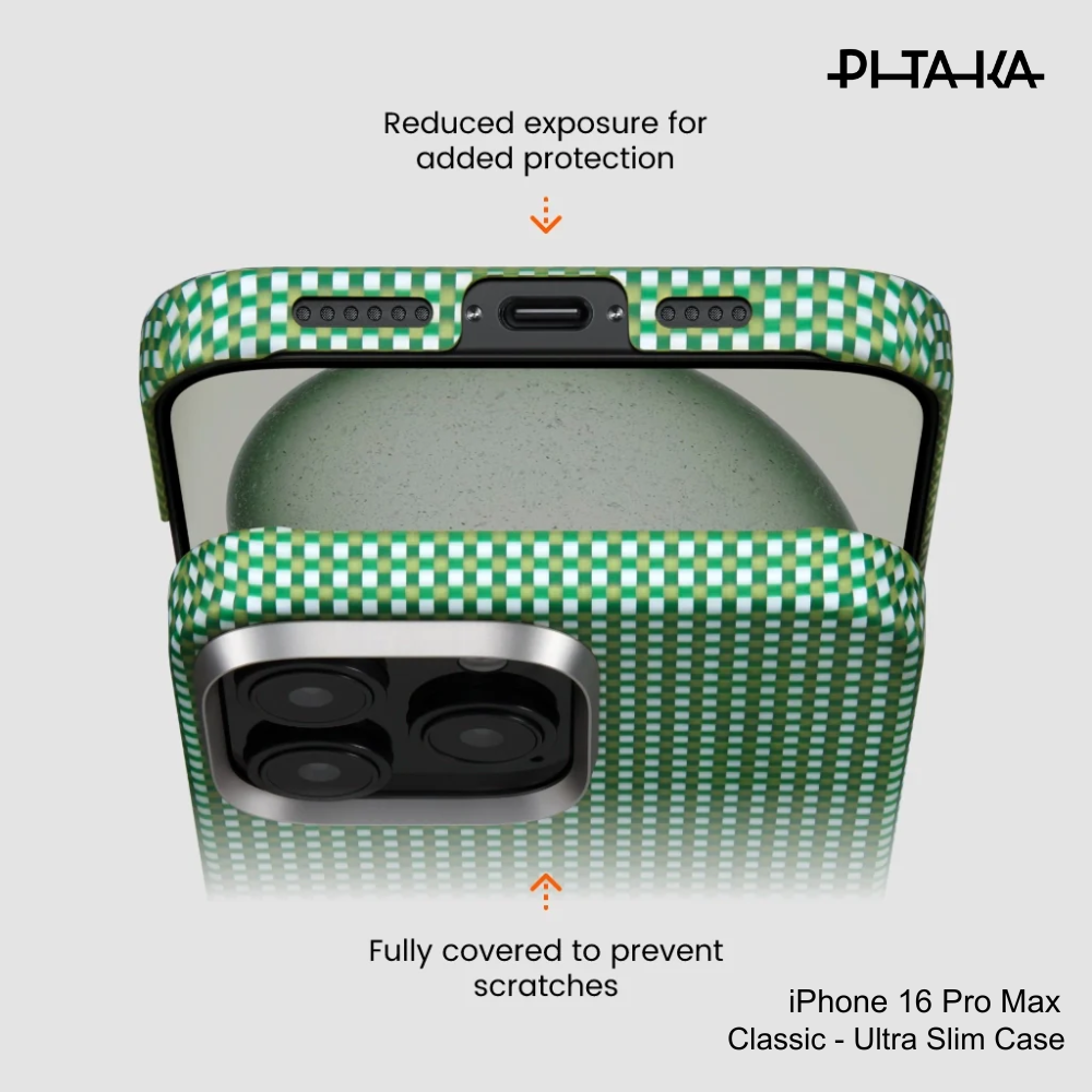 PITAKA - iPhone 16 Pro Max Case ( Ultra Slim ) - Forest Green