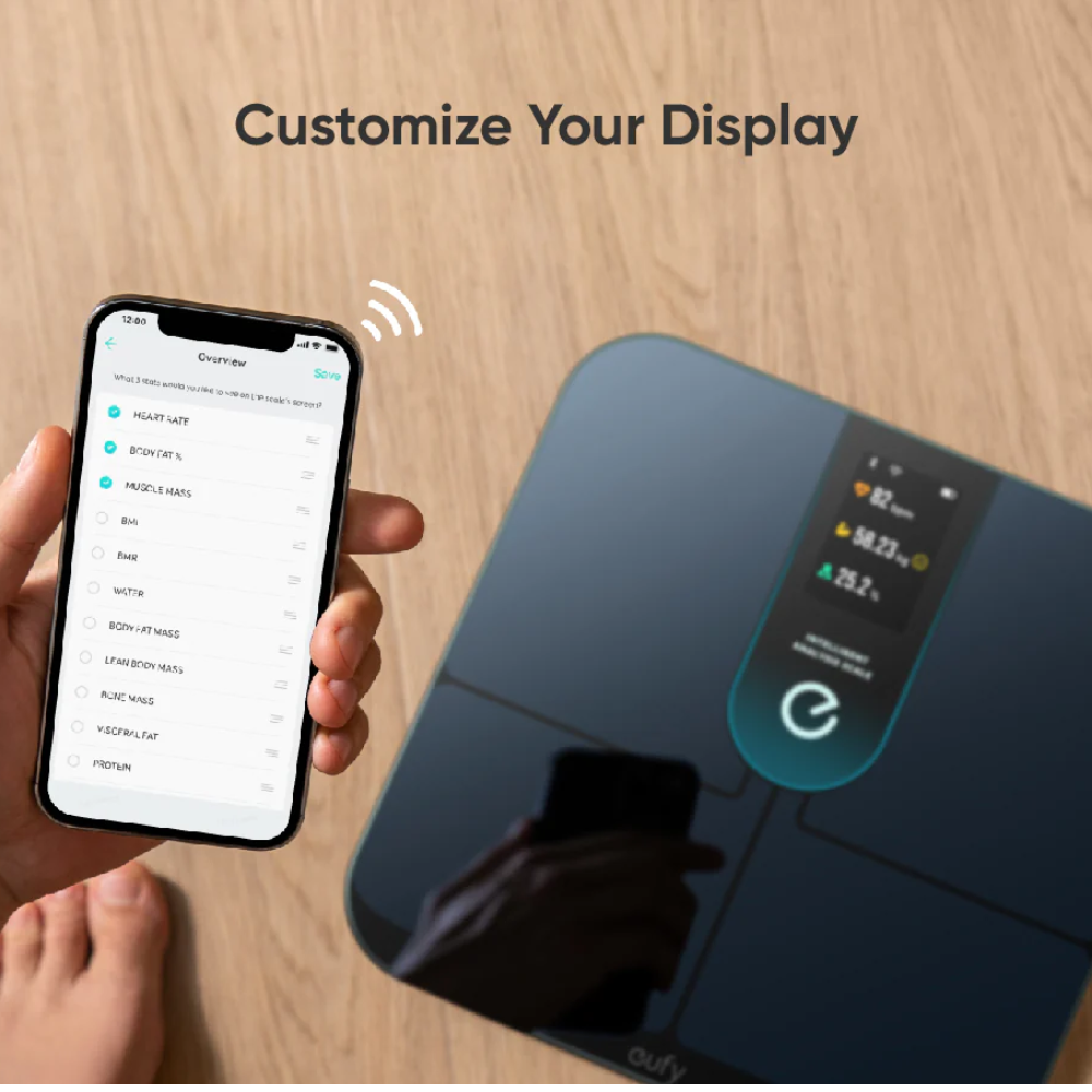 ANKER - EUFY P3 Bluetooth Smart Body Scale - Black