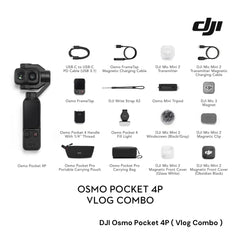 DJI - Osmo Pocket 4P ( Vlog Combo ) - Black