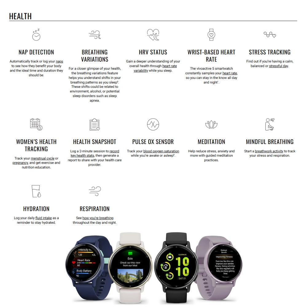 GARMIN - Vívoactive® 5 Smart Watch | Black