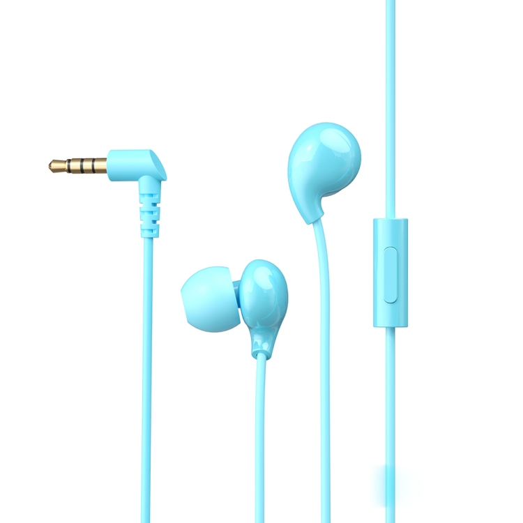 WK YA08 3.5MM LOLLIES SERIES WIRED MUSIC EARPHONES - Blue