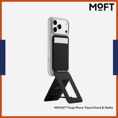MOFT - MOVAS™ Snap Phone Tripod Stand & Wallet - Jet Black