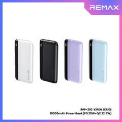 REMAX RPP-293 Kiren Series 10000mAh PD+QC Fast Charging Power Bank(PD 20W+QC 22.5W) - Black