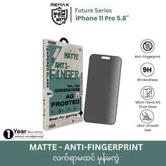 REMAX - WL-02 Future Series Matte Anti-Fingerprint Tempered Glass - iPhone 11 Pro (5.8")