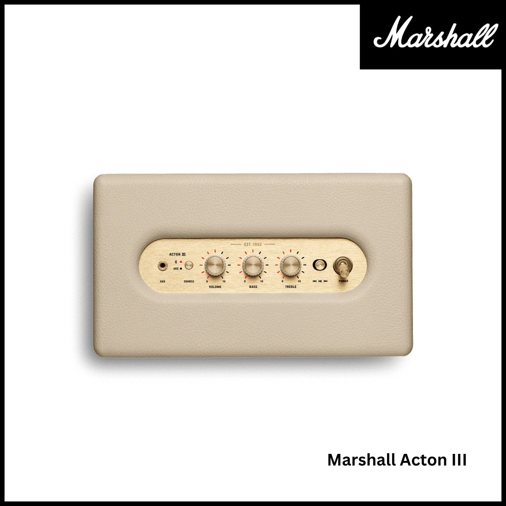 Marshall Acton 3 Bluetooth Speaker - Cream