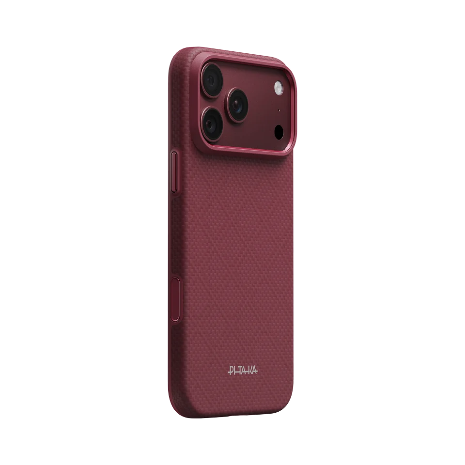 PITAKA - iPhone 18 Pro Max (Summa Series) - Burgundy (Argyle)