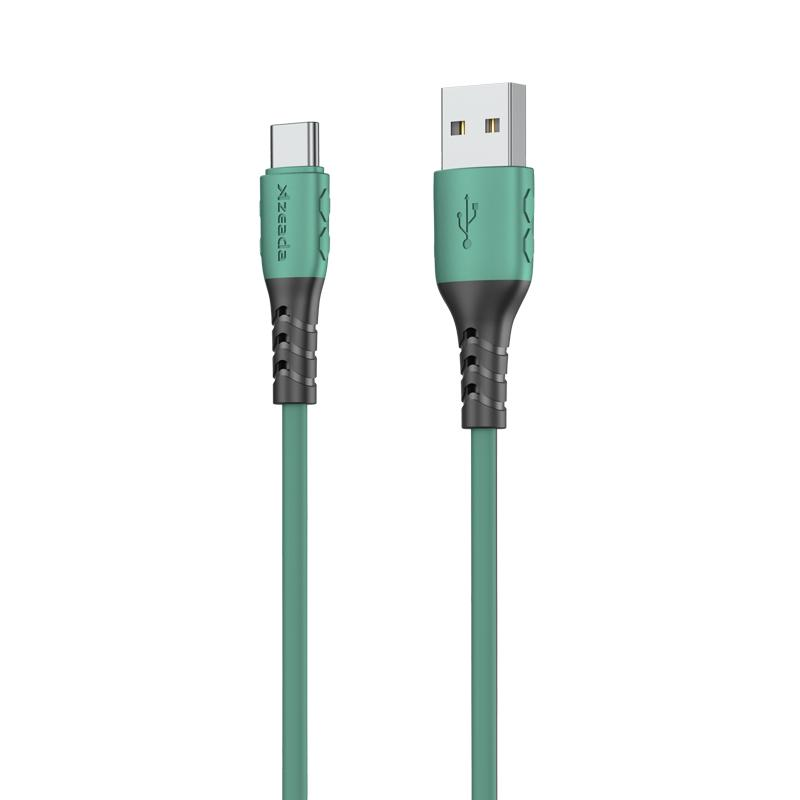 PRODA (PD-B51A) SOFT 3A DATA CABLE FOR TYPE-C (3A) (1M) - Green
