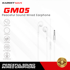 GADGET MAX - GM05 3.5mm Peaceful Sound Wired Earphone - Black
