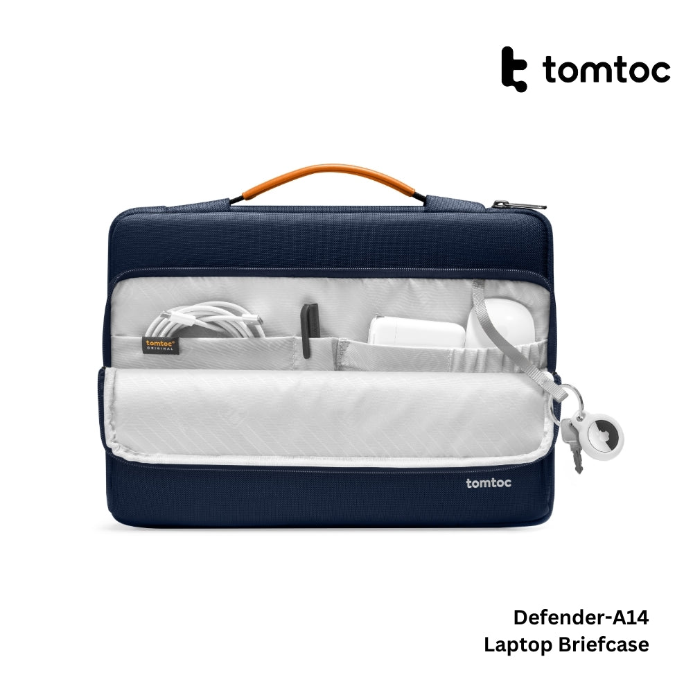 Tomtoc - Defender-A14 Laptop Briefcase ( 15.6 Inch ) - Navy Blue