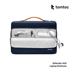 Tomtoc - Defender-A14 Laptop Briefcase ( 15.6 Inch ) - Navy Blue