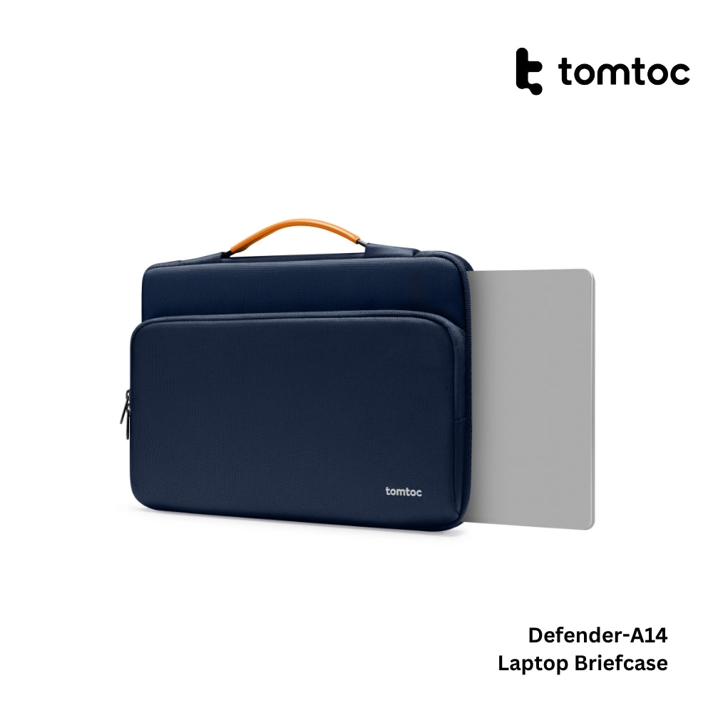 Tomtoc - Defender-A14 Laptop Briefcase ( 15.6 Inch ) - Navy Blue