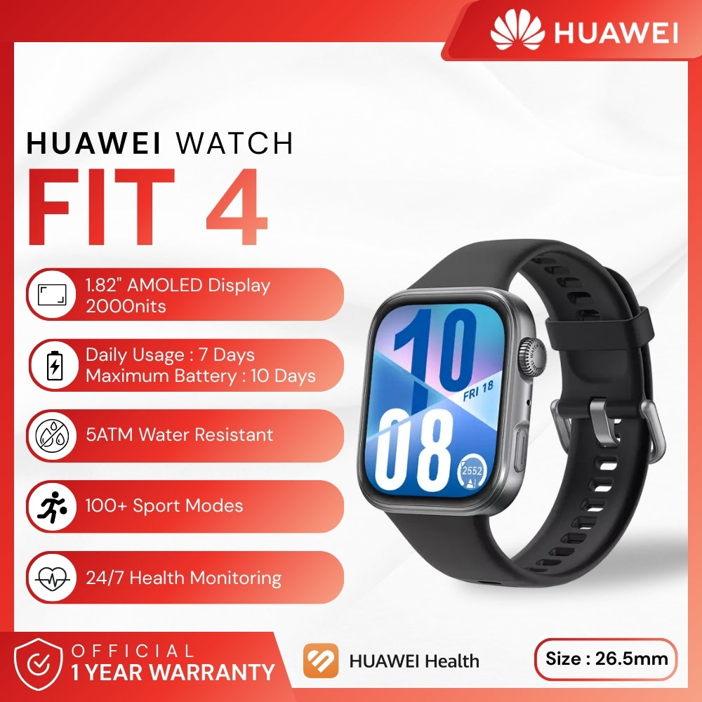 HUAWEI - Watch Fit 4 Smart Watch - Black