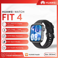 HUAWEI - Watch Fit 4 Smart Watch - Black