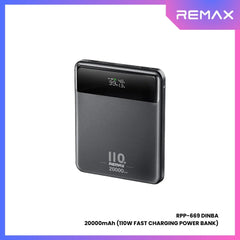 REMAX RPP-669 Dinba Series 20000mAh PD+QC Fast Charger Power Bank(100W) - Black