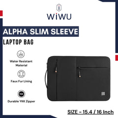 WIWU - Alpha Slim Sleeve Laptop Bag (15.4"/16") - Black