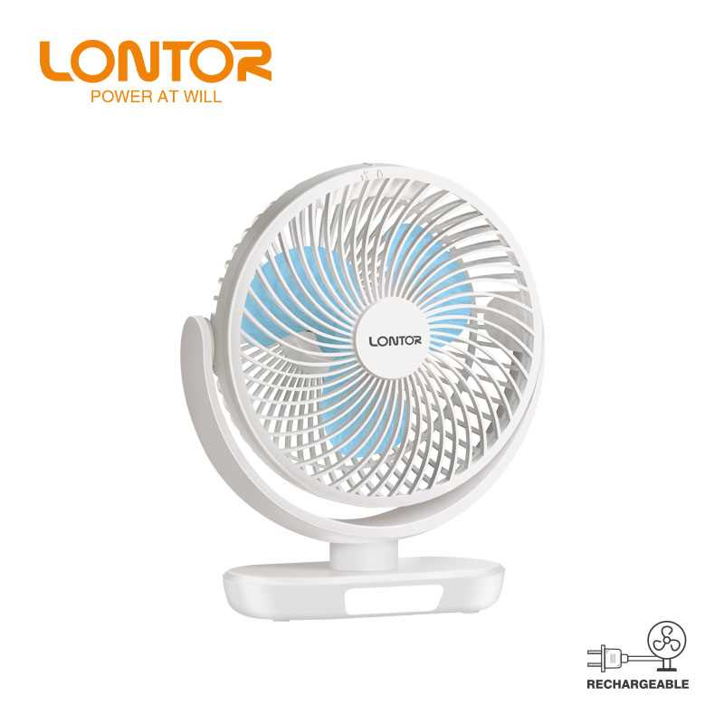 T PRO CTL-MF027-6 LONTOR 6INCHESRECHARGEABLE MINI FAN (3 SPEEDS 8 W/4SMD/USB INPUT)