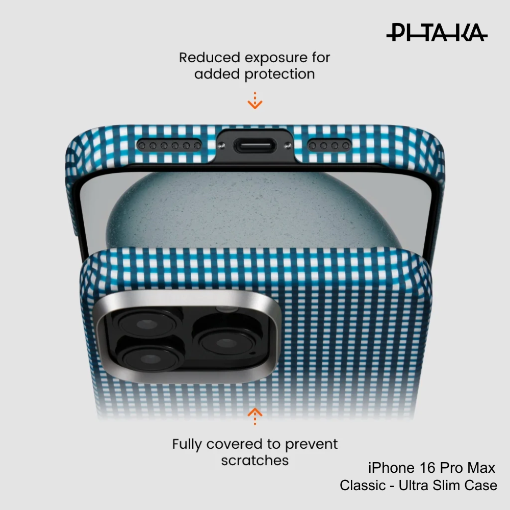 PITAKA - iPhone 16 Pro Max Case ( Ultra Slim ) - Ocean Blue