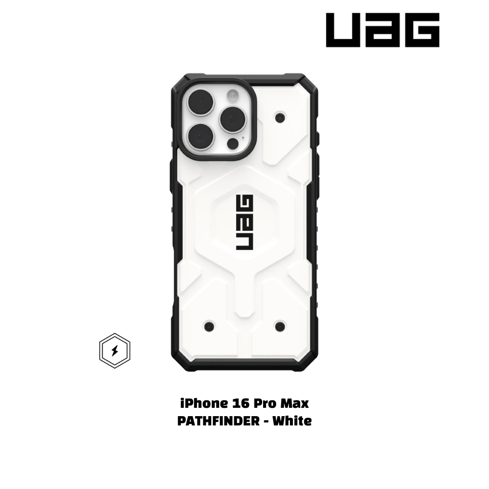 iPhone 16 Pro Max >> UAG PATHFINDER Series Clear Magsafe Case - White