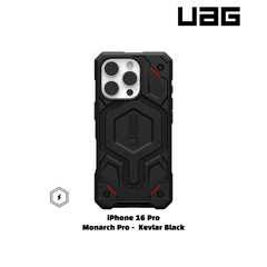 iPhone 16 Pro >> UAG MONARCH PRO Series Carbon Fiber Case - Kevlar Black