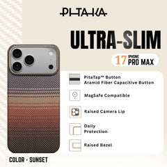 PITAKA - Ultra-Slim Case For iPhone 17 Pro Max - Sunset