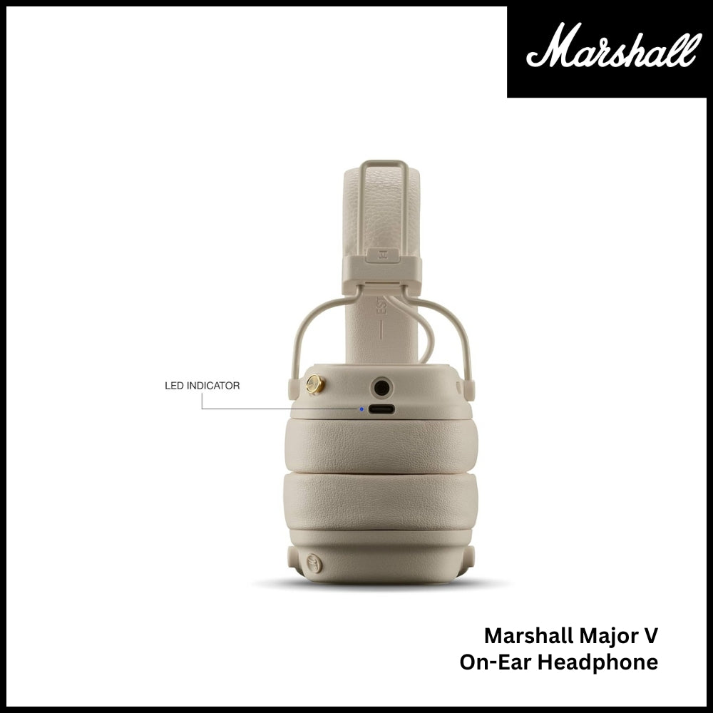 Marshall - Major 5 On-Ear Bluetooth Headphone - Cream