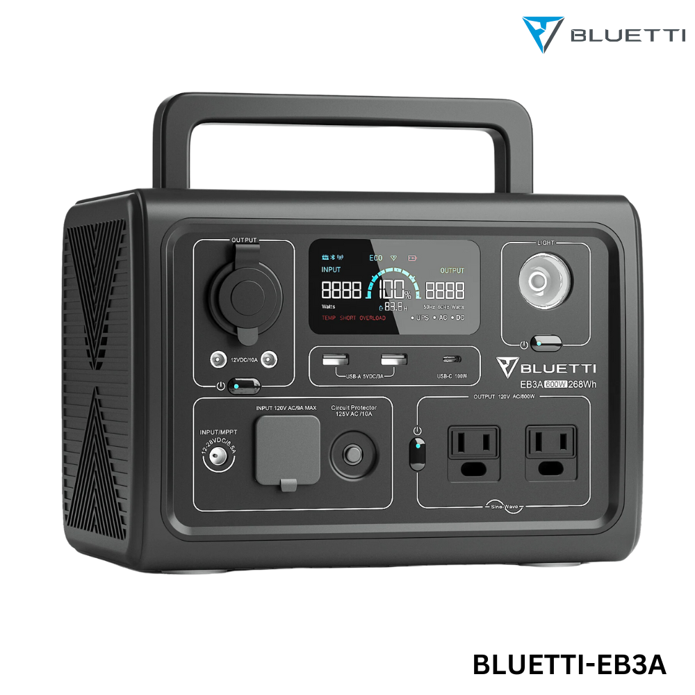 BLUETTI-EB3A 600W/268Wh Portable Power Station