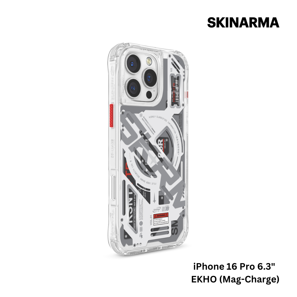 Skinarma iPhone 16 Pro 6.3" Ekho (Mag-Charge) Case - White