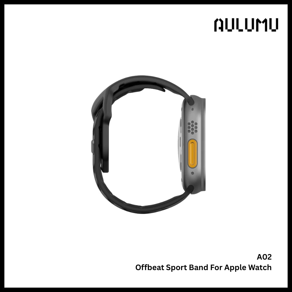 Aulumu - A02 Offbeat Sport Band for Apple Watch Series - Black