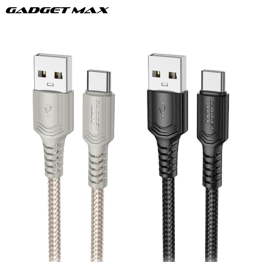 GADGET MAX - GX29 Woven Series USB To Type-C Fast Charging Data Cable (3A) - Black