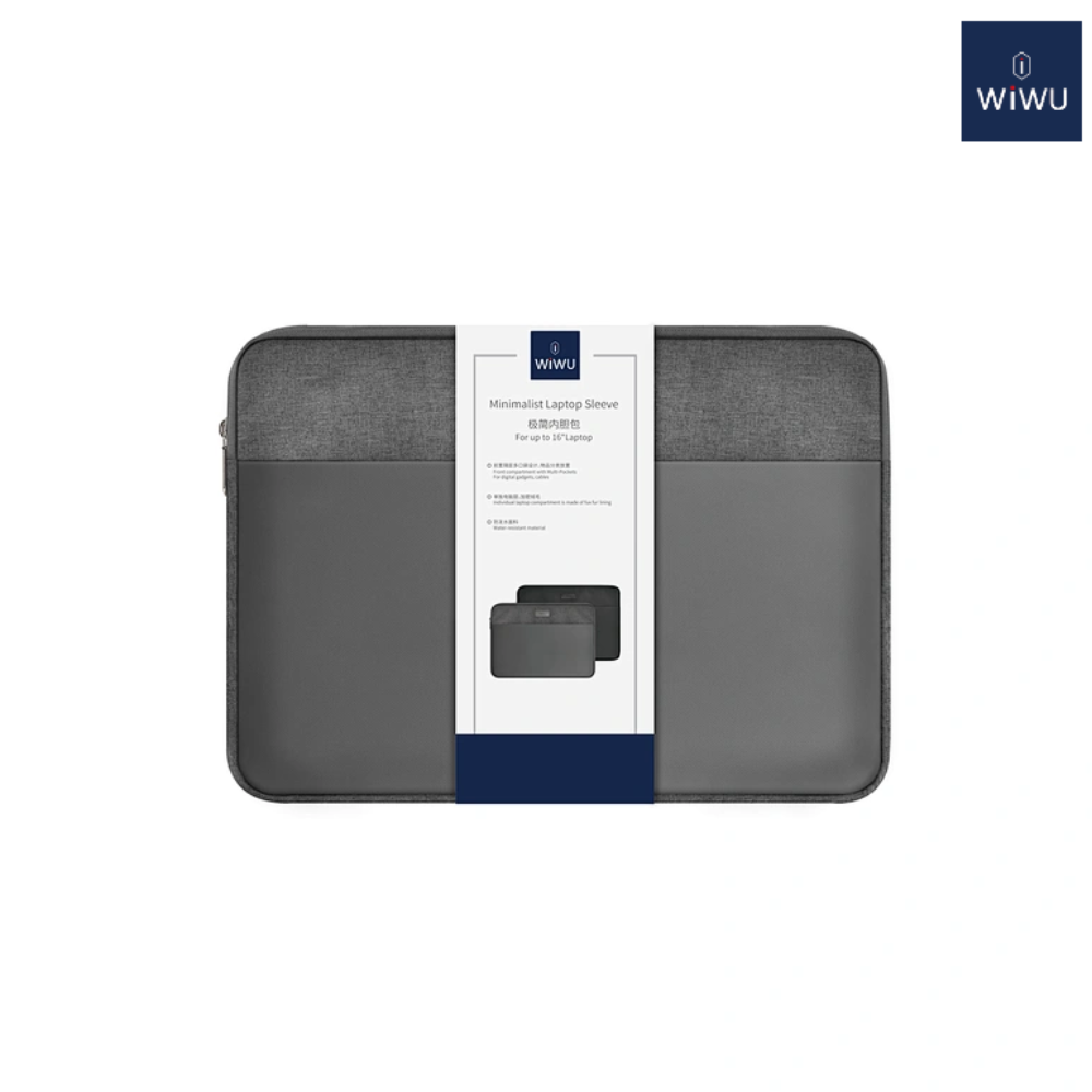 WIWU 14" MINIMALIST LAPTOP SLEEVE (FIT MAC BOOK AIR), Laptop Bag, Accessories Bag
