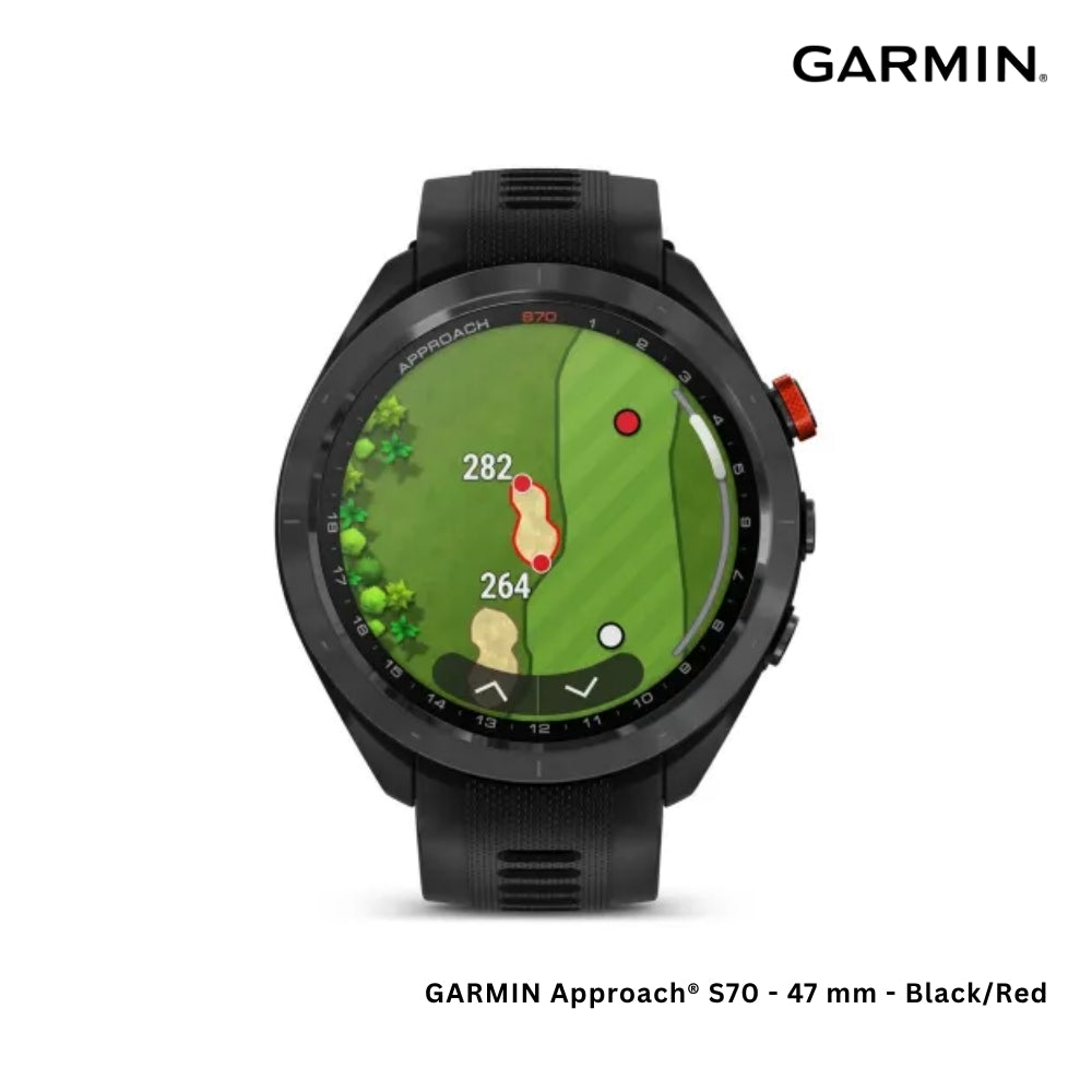 GARMIN - Approach® S70 Smart Watch ( 47mm ) | Black/Red